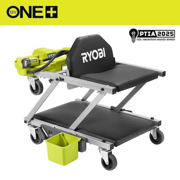 ONE+ 18V Cordless Automotive Dual Function 400 lb. Capacity, 800 Lumen Lighted Mechanic Garage Creeper Seat (Tool Only)