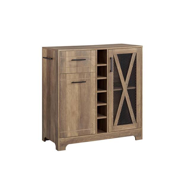 Home Source Industries Home Source Bar Cabinet with Wire Mesh Doors in ...