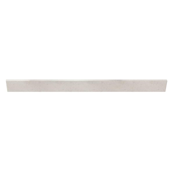 J COLLECTION 55 in. Cultured Marble Backsplash in Winter Snow