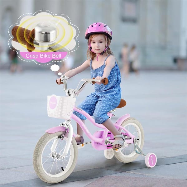 14 In. Bicycle popular Basket Training Wheels Purple Child's Cycle