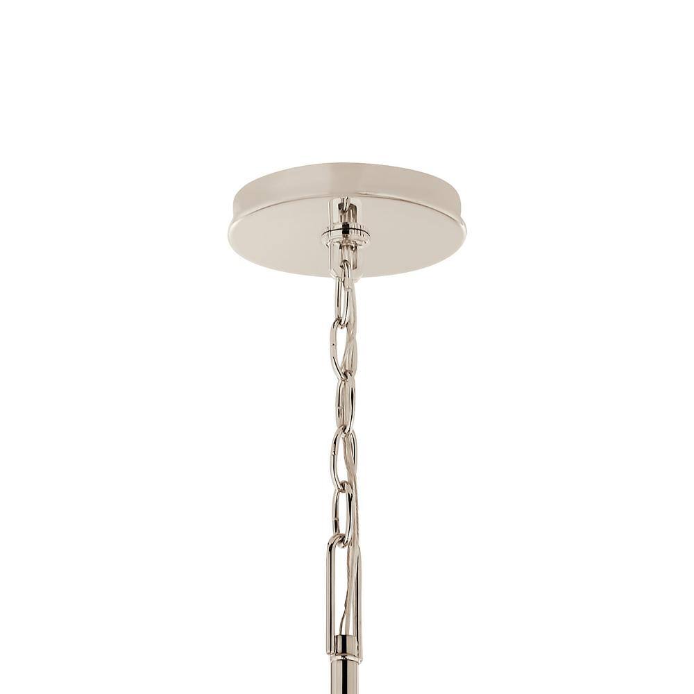 Polished Nickel 14-Light Taper Candle Chandelier