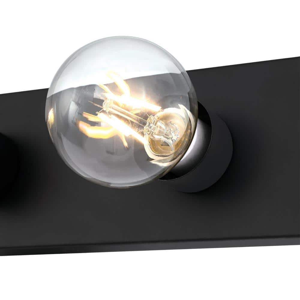 Sleek Matte Black 24'' Energy-Efficient LED Vanity Light Bar