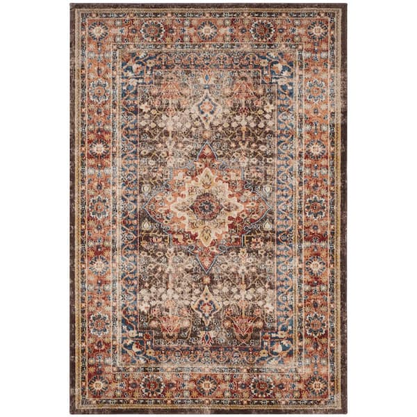 SAFAVIEH Bijar Brown/Rust 8 ft. x 10 ft. Border Area Rug BIJ652D-8