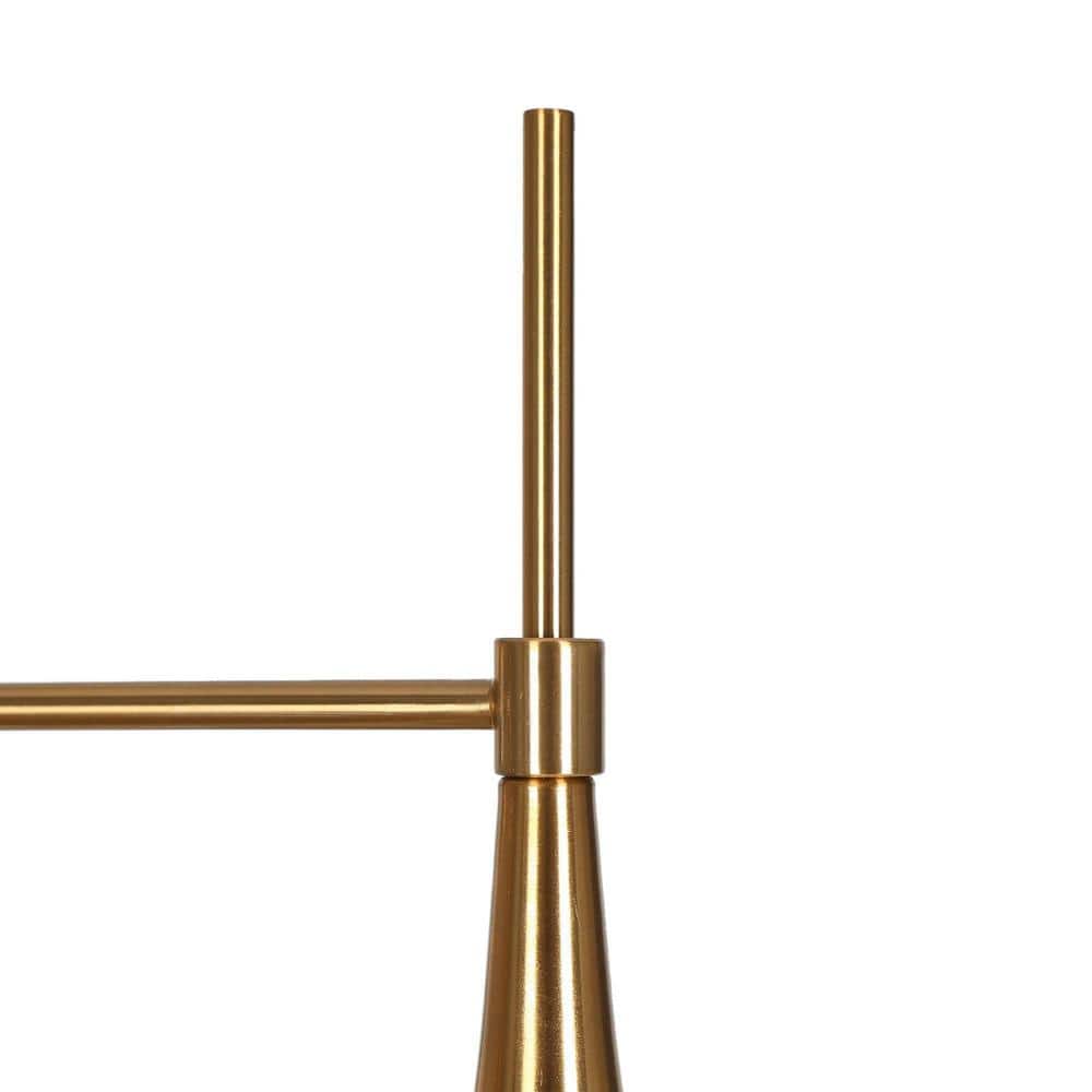 Gold and Clear Glass 5-Light Modern Chandelier
