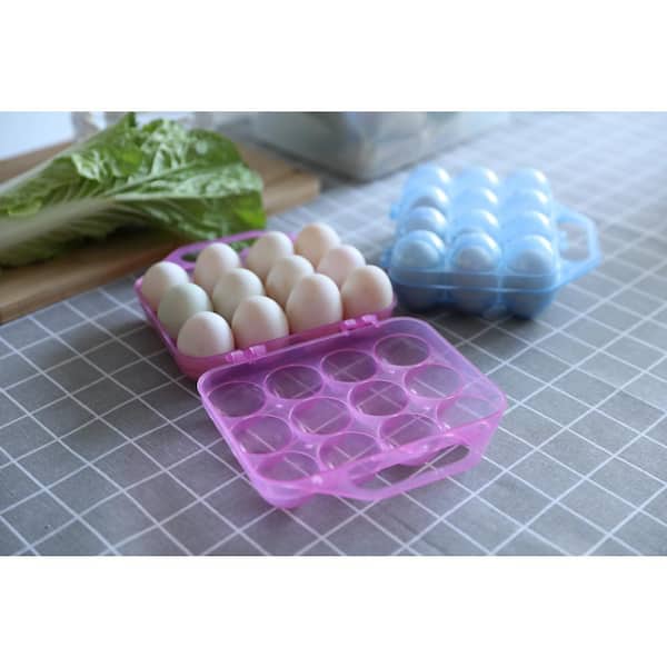 Rural365 Plastic Egg Carton for 12 Eggs 12ct Reusable Chicken Egg Holder 