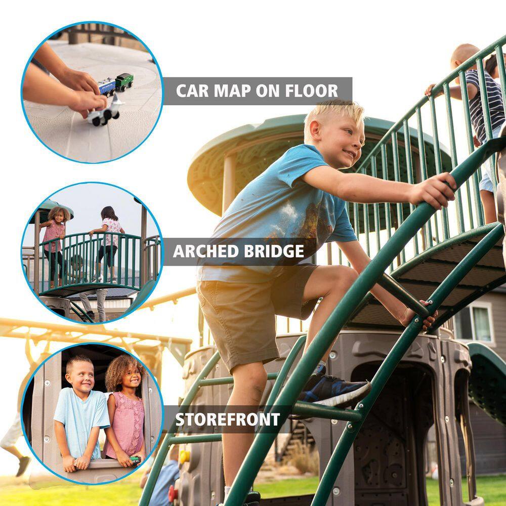 Lifetime Double Adventure Tower with Bridge and Climbing Walls