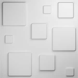 3/8 in. x 19-5/8 in. x 19-5/8 in. PVC White Devon EnduraWall Decorative 3D Wall Panel (2.67 sq. ft.)
