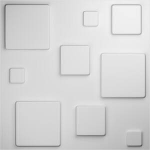 3/8 in. x 19-5/8 in. x 19-5/8 in. PVC White Devon EnduraWall Decorative 3D Wall Panel