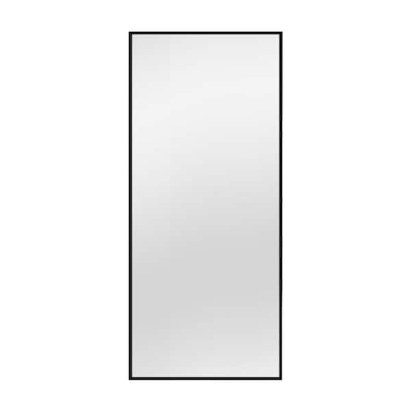 Unbranded 71 in. W x 31 in. H Large Rectangular Framed Wall Bathroom Vanity Mirror in Black
