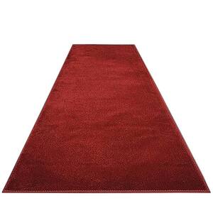 Solid Euro Red 26 in. x 8 ft. Your Choice Length Stair Runner