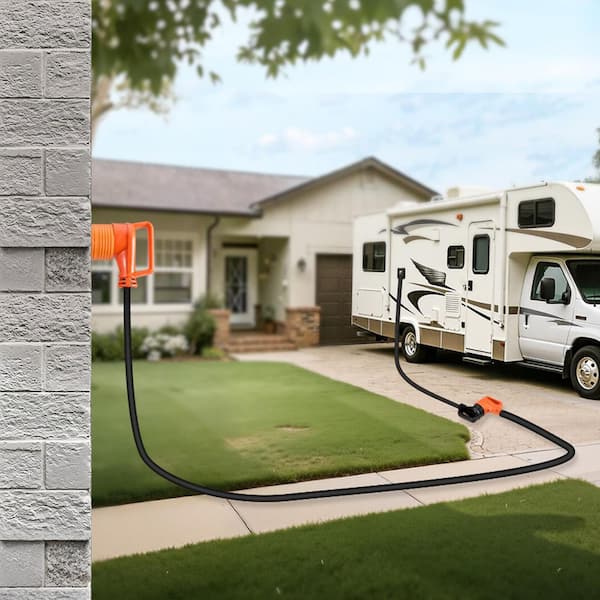 75 ft. 10/3 Gauge Cable, 30 Amp, 125V, RV Extension Cord 2500W Heavy Duty STW NEMA TT-30P Male NEMA TT-30R Female Plug