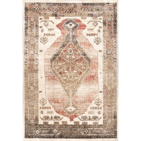 nuLOOM Breanna Tribal Orange 7 ft. x 9 ft.  Area Rug