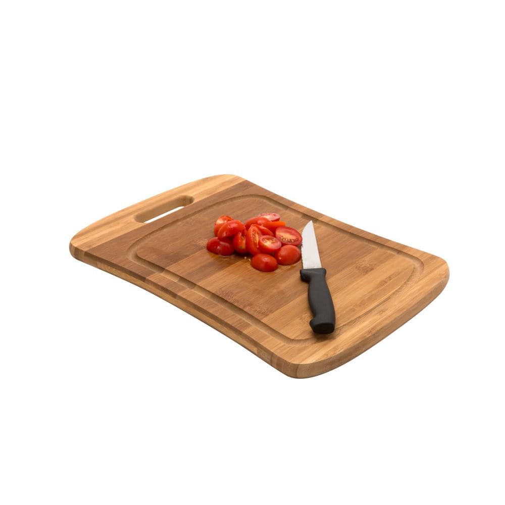 Large Curved Bamboo Cutting Board with Handle