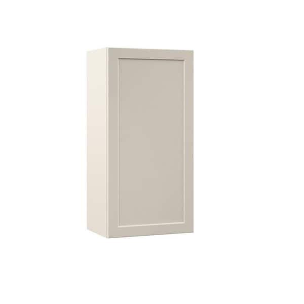 Hampton Bay Designer Series Melvern 18 in. W 12 in. D 36 in. H Assembled Shaker Wall Kitchen Cabinet in Cloud