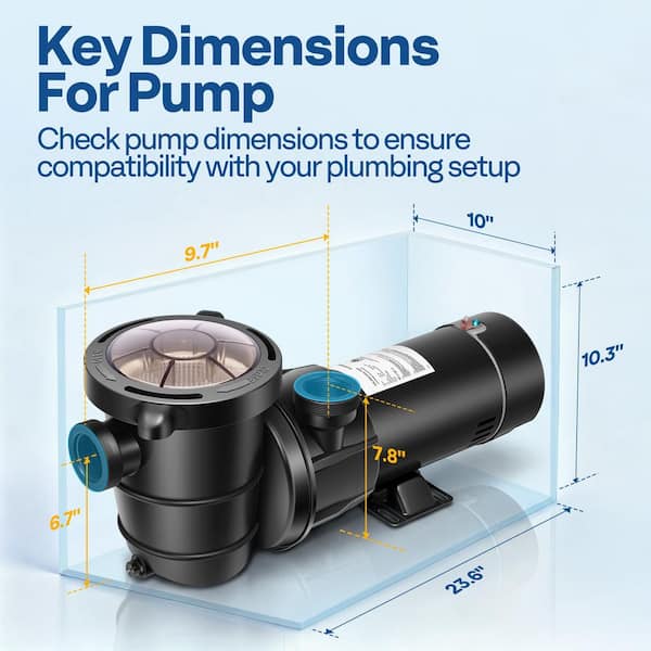 VIVOHOME 2.0 HP 115-Volt Self Primming Dual Speed Above Ground