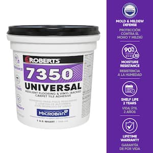 0.25Gal.(1 Qt.) 8-10 Hour Dry Time Universal Resilient Flooring and Vinyl-Backed Carpet Tile Floor Adhesive in Off White