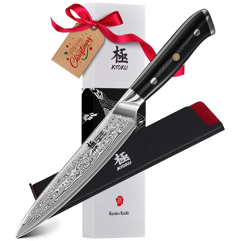 KYOKU Utility Knife, Shogun Series 6 in. Japanese VG10 Damascus
