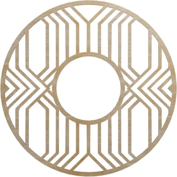 30 in. x 30 in. x 1/4 in. Empire Wood Fretwork Pierced Ceiling Medallion, Birch