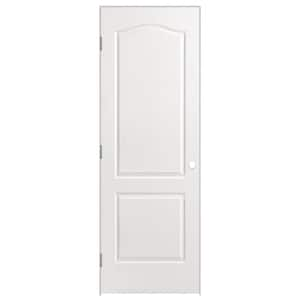 28 in. x 80 in. 2 Panel Right-Handed Primed Composite Solid Core Single Prehung Interior Door 4-9/16 in. Flat Jamb