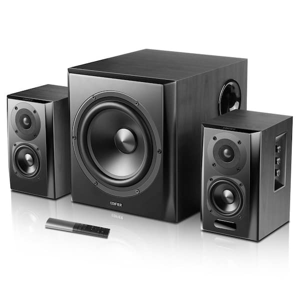 150-Watt Continuous-Power Amplified Bluetooth 2.1 Bookshelf Speakers with Subwoofer and Remote, S351DB