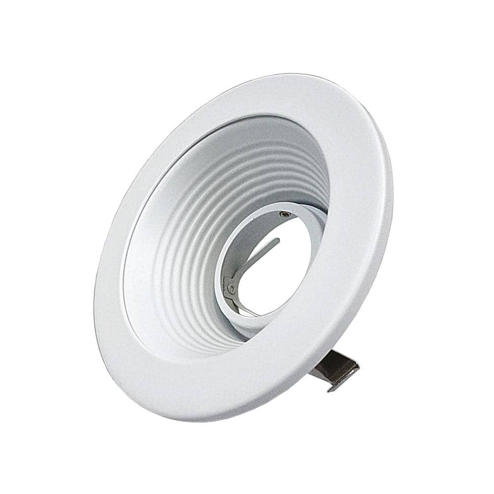 5'' White Aluminum Recessed Baffle Trim Light