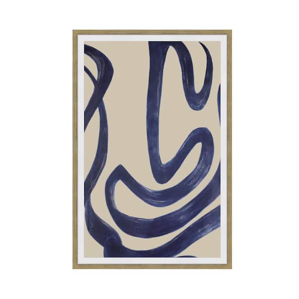 Lo 1, Framed Art Print Abstract Voyage Ink Art, 31.5 in. x 47.25 in.