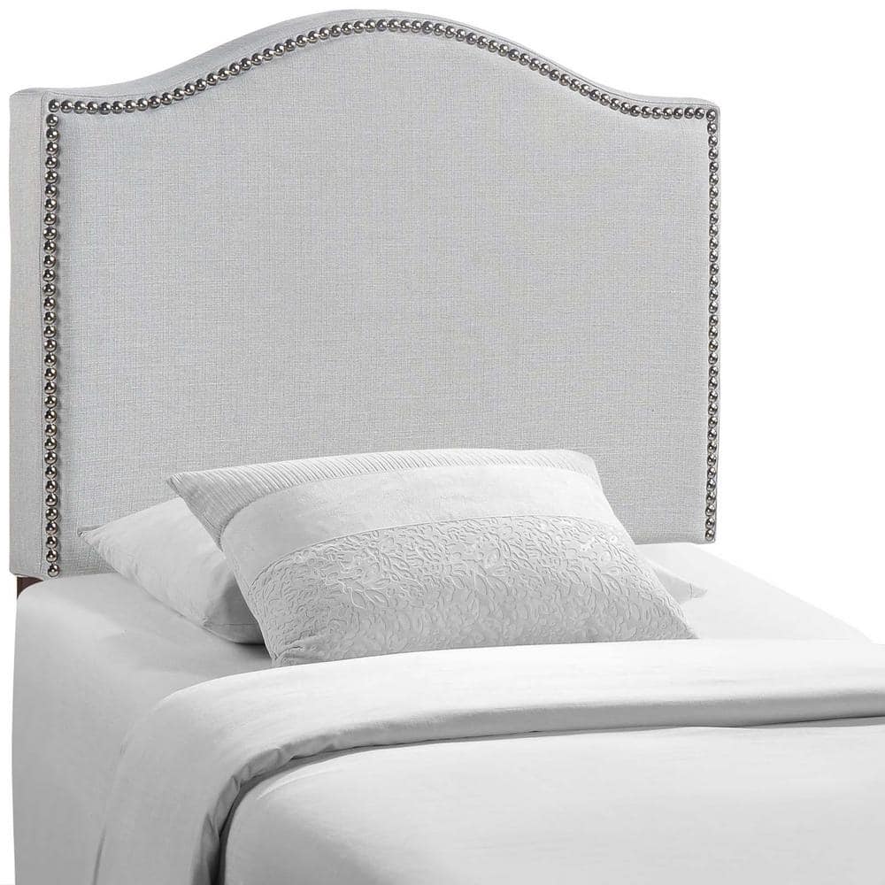 MODWAY Curl Sky Gray Twin Nailhead Upholstered Headboard MOD-5209-GRY ...