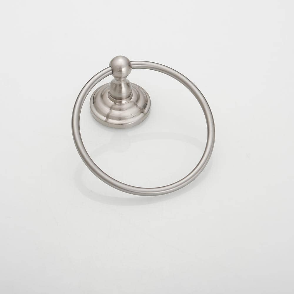 Brushed Nickel Wall Mounted Circular Towel Ring