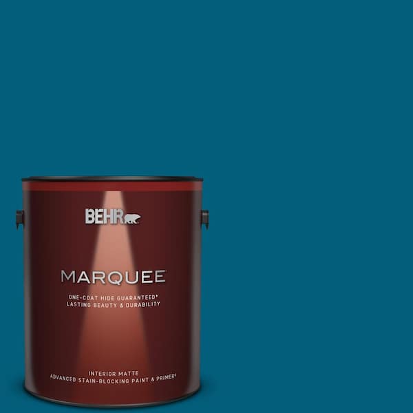 BEHR MARQUEE 1 gal. #MQ5-62 Blue Edge One-Coat Hide Matte Interior Paint & Primer