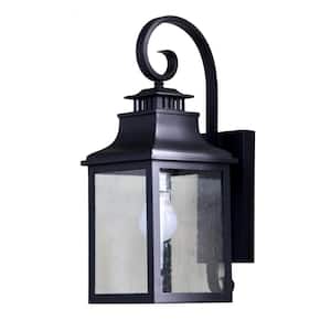 Morgan 1-Light Black Outdoor Wall Lantern Sconce
