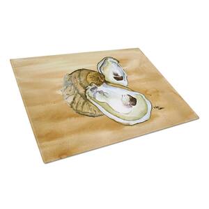 Oyster Tempered Glass Large Cutting Board
