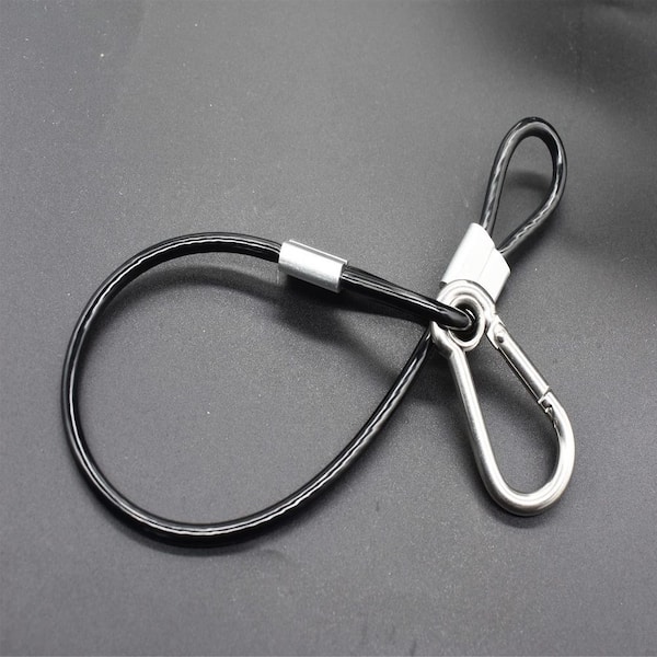 Clicknship24 4-Pack 12" Stainless Steel Wire Lanyards – Plastic Coated Security Cables
