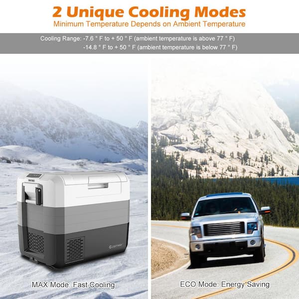Costway 63-Quart Portable Electric Car Cooler Refrigerator/Freezer  Compressor Camping EP23708 - The Home Depot
