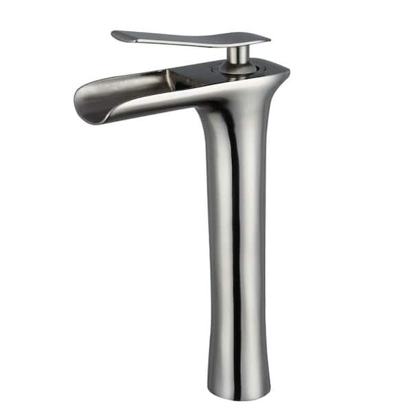 Aosspy Single Hole Single-Handle Bathroom Faucet in Brushed Nickel
