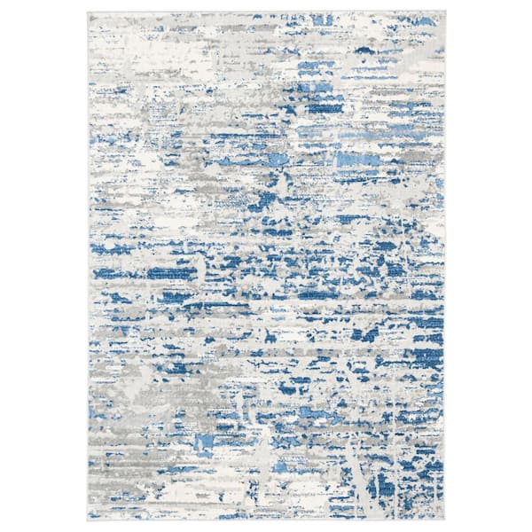 SAFAVIEH Jasper Ivory/Blue 6 ft. x 9 ft. Geometric Area Rug