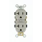 Leviton 20 Amp Commercial Grade Self Grounding Duplex Outlet, White CR020-W