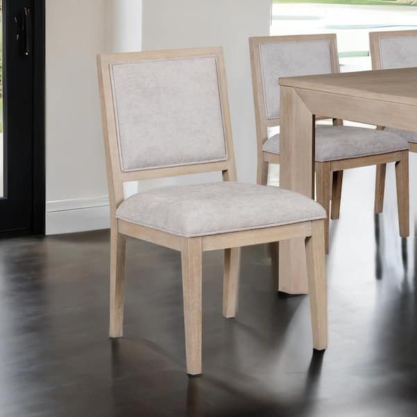 Furniture of America Flonnin Tawny Brown Cushioned Fabric Dining Chair (Set of 2)