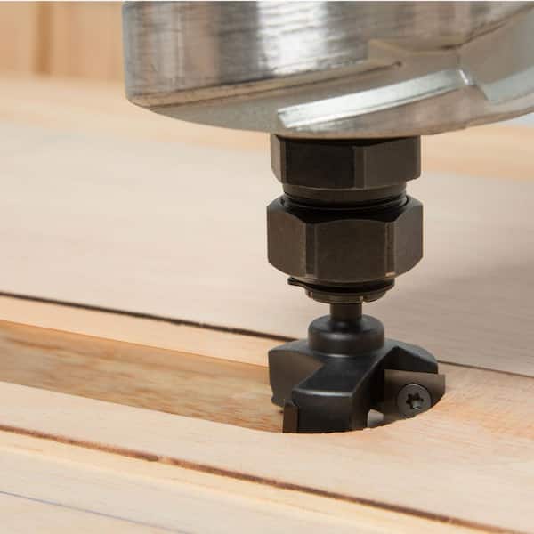 Slab Flattening Router Bit-3-Wing Carbide Inserts with 1/4 in. Shank, 1-1/2 in. Cutting Diameter (2-Pack)
