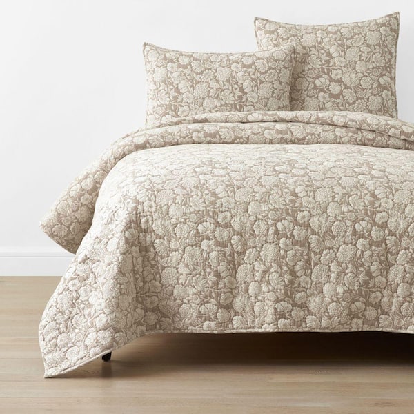 Company Cotton Kyla Floral Beige Full/Queen Cotton Quilt