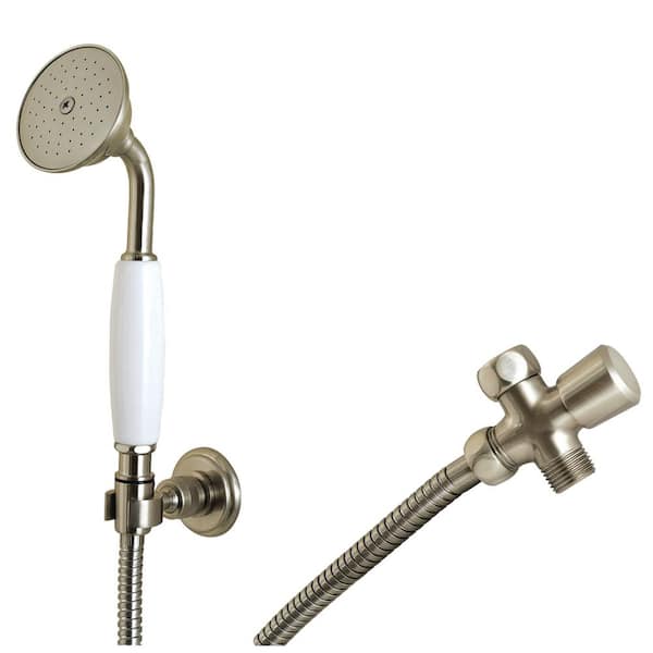 Victorian 1-Spray Wall Mount Handheld Shower Head 1.8 GPM in Brushed Nickel
