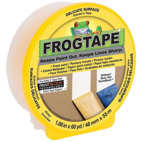 FrogTape Delicate Surface 1.88 in. x 60 yds. Painter's Tape with PaintBlock