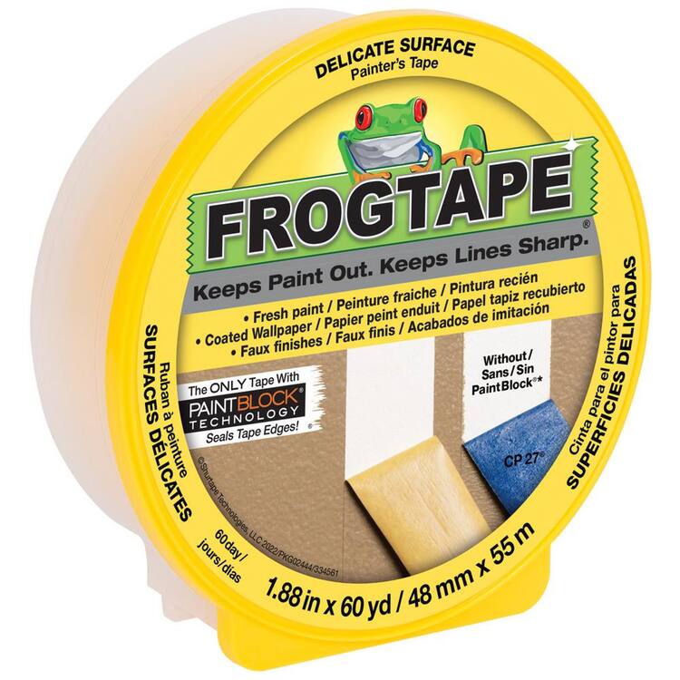 FrogTape Delicate Surface 1.88 in. x 60 yds. Painter's Tape with PaintBlock