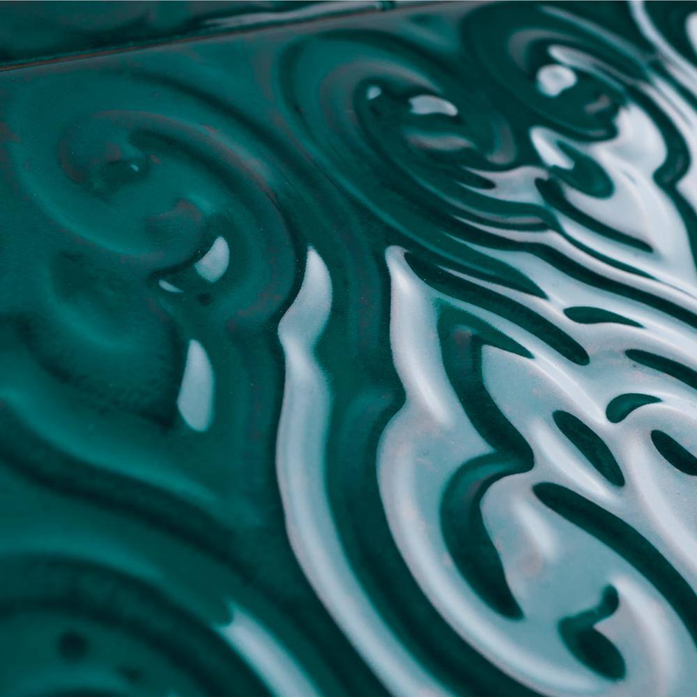 Zafiro Green Polished Ceramic Subway Wall Tile 5x10