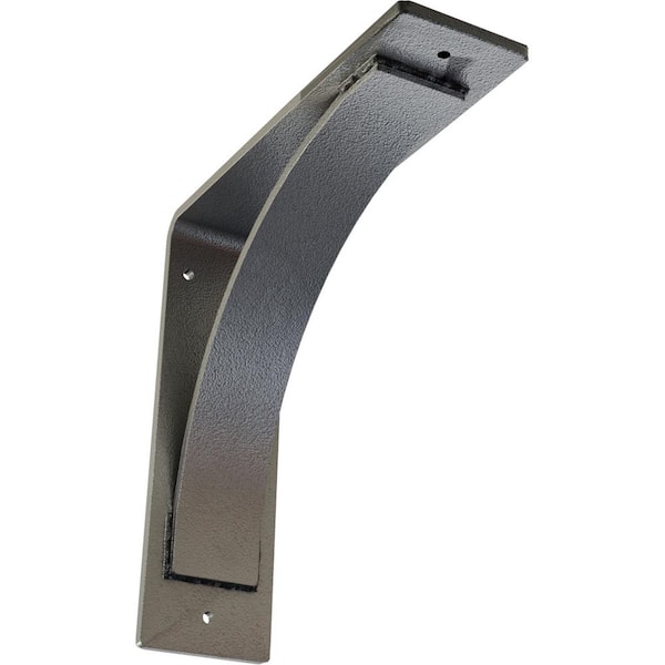 Ekena Millwork 3 in. x 10 in. x 10 in. Hammered Silver Morris Steel Bracket