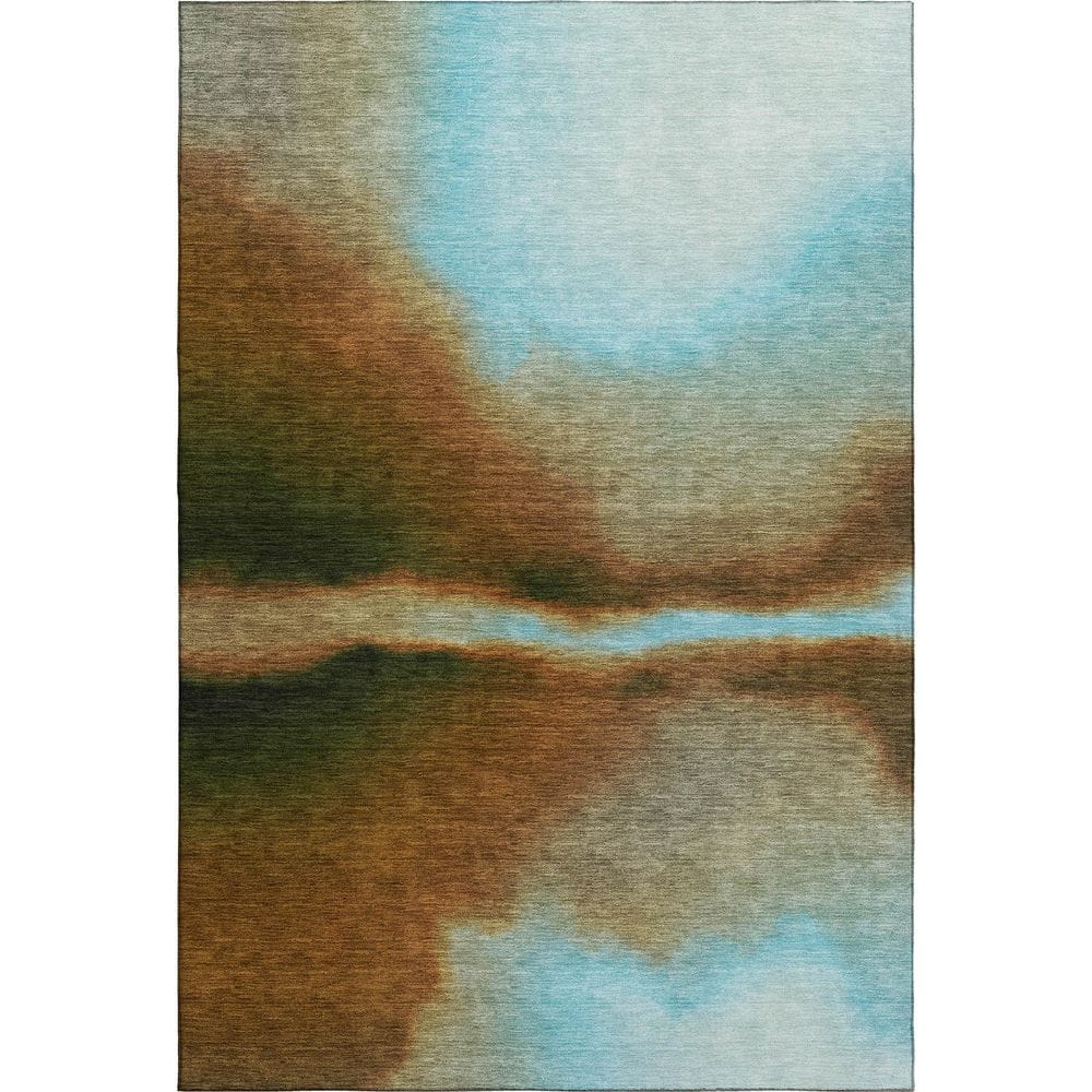 Mayfield Premium Machine Washable Abstract AMF2419 Blue 10 ft. x 14 ft. Area Rug price history on PriceWatchPro