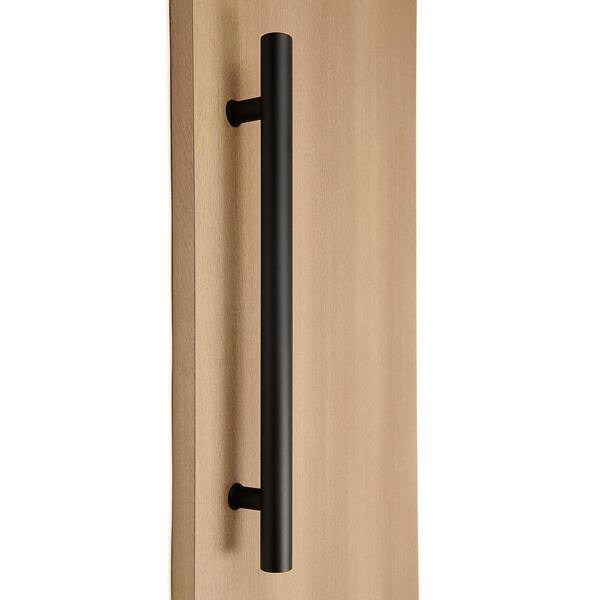 STRONGAR Ladder Style 24 in. x 1 in. Back-to-Back Black Powdered Stainless Steel Door Pull Handle