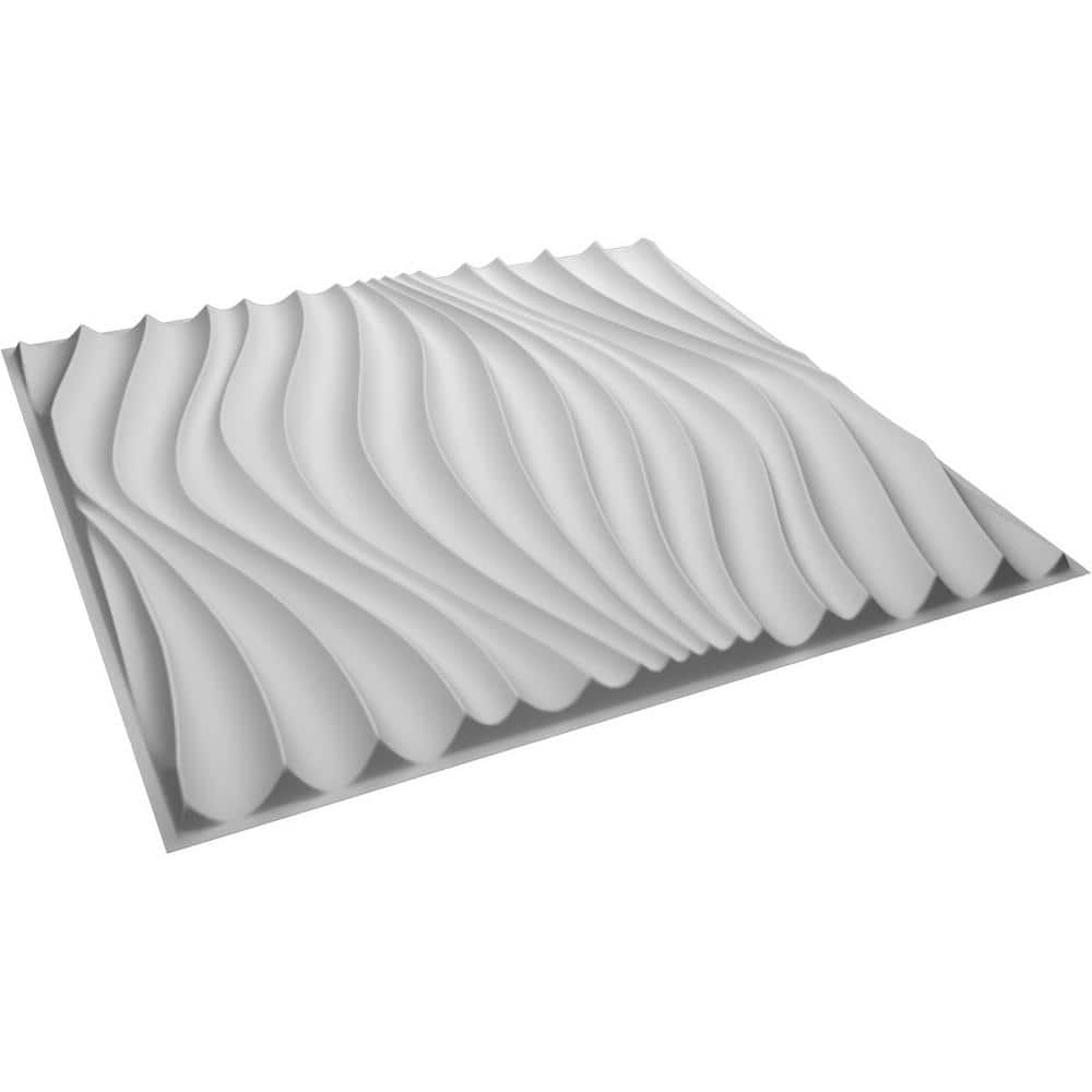 White Textured PVC 3D Decorative Wall Panels, 20-Pack