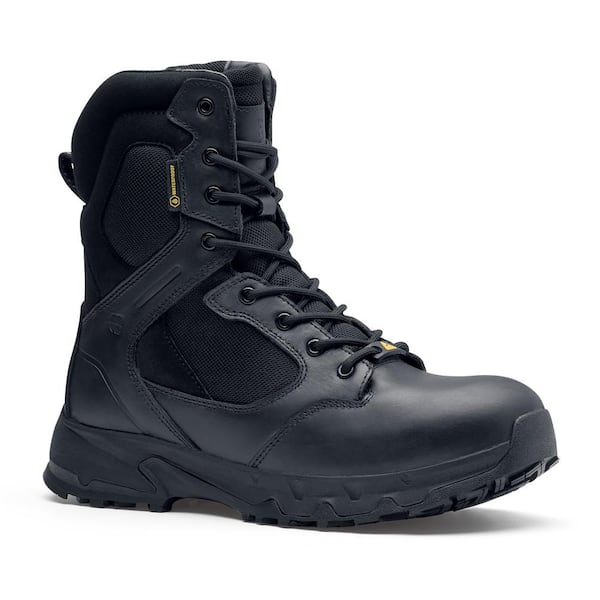 Unisex Defense Water Resistant 8 in. Work Boots Composite Toe Black Size 14 M