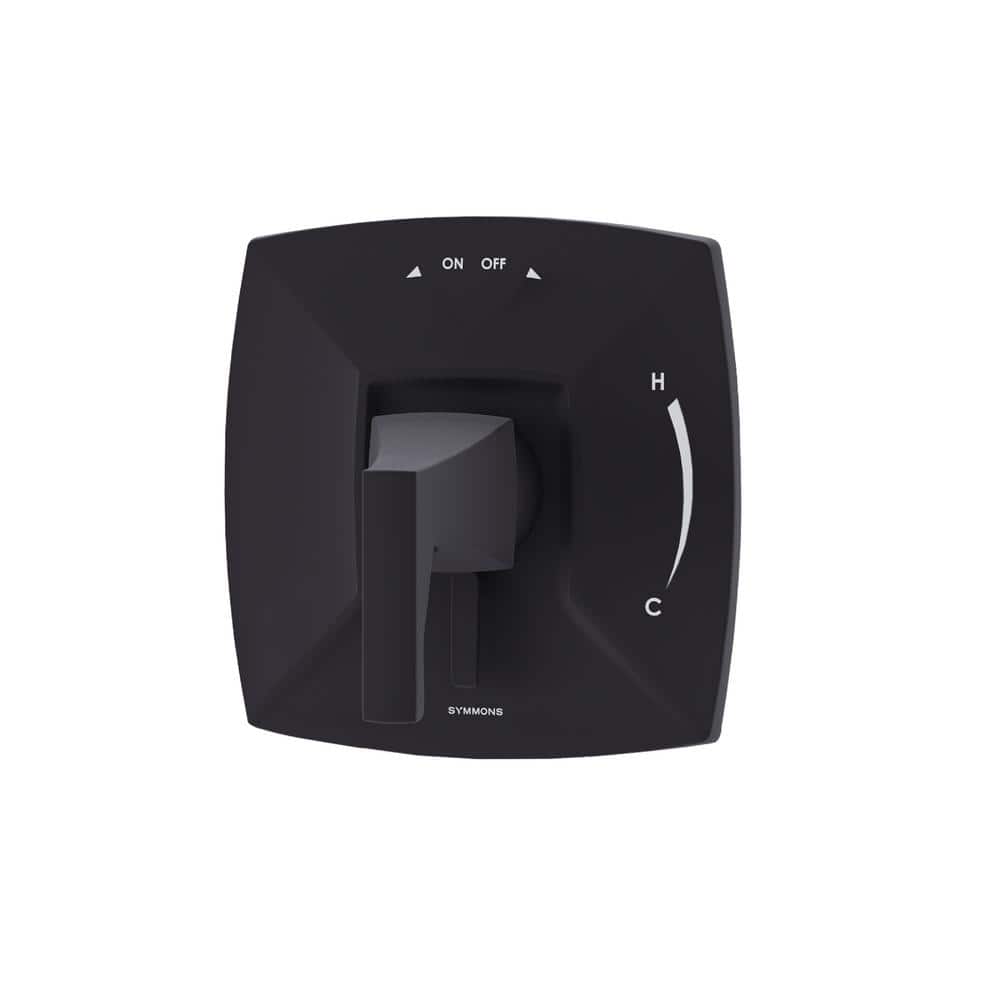 Oak Wall Mounted Shower Valve Trim with VersaFlex Integral Diverter in Matte Black (Valve Not Included) price history on PriceWatchPro