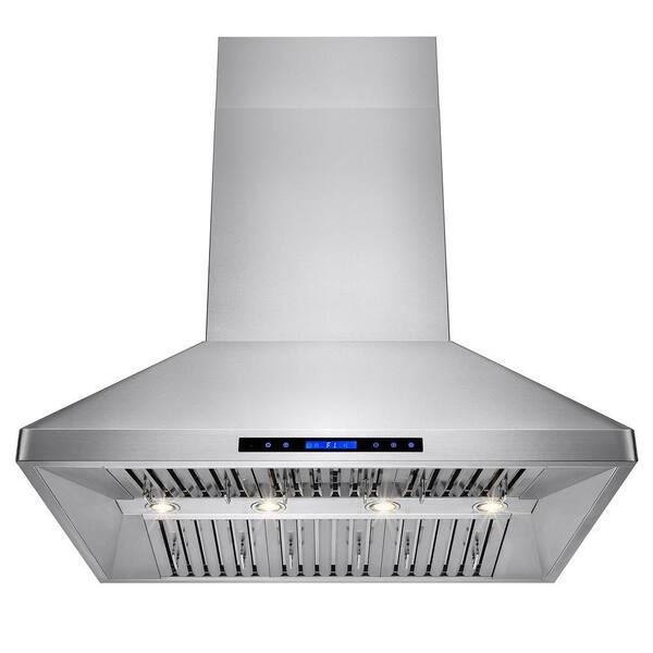 AKDY 48 in. Dual Motor Kitchen Wall Mount Range Hood in Stainless Steel with Remote and Touch Control